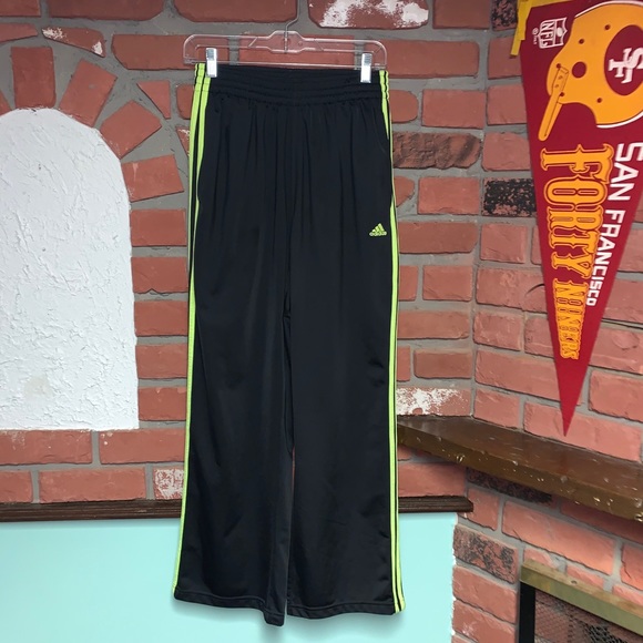 adidas Other - Adidas Black/Green 3 Stripe Track Athletic Pants